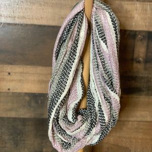 Black/Pink/White Infinity Scarf